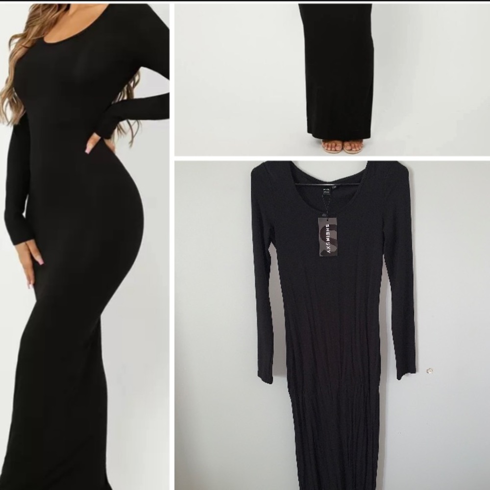 💗Solid Maxi Bodycon Dress